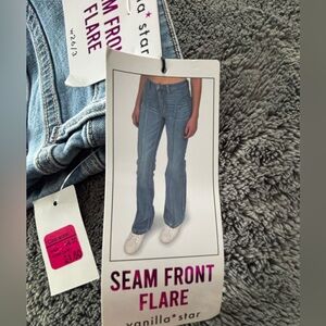 Vanilla Star Women's Light Blue Flare Jeans